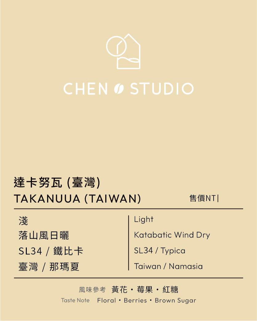 淺焙｜臺灣 那瑪夏｜落山風日曬 ❙ 達卡努瓦 TAKANUUA 200公克